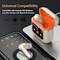 Miniatyrbild 4 av 7: Bluetooth-hörlurar HiFi Stereo, LED Smart Touch Screen Öronproppar, ANC Brusreducerande Öronproppar med Mikrofon, In-Ear Hörlurar för iOS/Android (champagne)