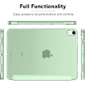 Miniatyrbild 4 av 5: iPad Air 4 Fodral 2020 - iPad Air 4:e generation Fodral 10,9 tum Lätt Smalt Omslag Med Genomskinlig Frostad Hård Bak [stöder Touch ID](matcha Grön