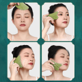 Miniatyrbilde 2 av 5: Naturlig Jade Gua Sha Skraping Massasjeverktøy for Ansikt og Kropp - Snngv（B）