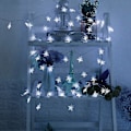 Miniatyrbilde 3 av 3: 100 LED 15 meter stjerneformede lyslenker, Plug In Fairy String Lights Vanntett, Utvidbar for innendørs, utendørs, bryllupsfest, juletre, nyttår, Gar