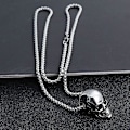 Miniatyrbilde 4 av 5: Hodeskalle anheng halskjede rustfritt stål gotisk punk choker kjede for menn