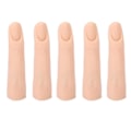 Miniatyrbild 1 av 5: 5 st flexibla silikonövningsfingrar för tatuering DIY akrylnaglar övning flexibla leder nagelfingermodeller (hudfärg)