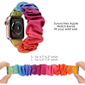 Miniatyrbild 1 av 4: 3-pack Kompatibla med Apple Watch Armband Scrunchies 38mm Tyg Mjukt Mönstrat Tryckt Tyg Armband Armband Kvinnor IWatch Elastiska Scrunchy Band 40mm