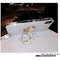 Miniatyrbild 5 av 5: iPhone XS Max-fodral, Lyxigt Glittrande Pärlemor-Mönster Mjuk TPU iPhone XS Max Skyddande Fodral Glimrande Bling Kristall Bak Sida med Tassel + Pärldiamant