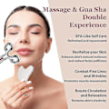 Miniatyrbild 2 av 5: Rostfritt Stål Gua Sha och Ansiktsrulle Set, Gua Sha Ansiktsverktyg, Ansiktsmassagerare(hy)