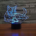 Miniatyrbild 1 av 4: 3D Nattlampa Katt Djur Touch Bord Optisk Illusion Lampor 7 Färgförändrande Ljus Heminredning Jul Födelsedagspresent