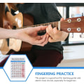 Miniatyrbild 3 av 5: 1 st elbas ackordtabell gitarr ackord rutnät nottabell för nybörjare referensbild mässing piano tangentbord för nybörjare
