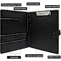 Miniatyrbild 2 av 5: A4 Magnetisk Konferensmapp Clipboard Med Förvaringsportfölj Padfolio Pu Läder Intervju Dokument