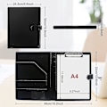 Miniatyrbild 4 av 5: A4 Magnetisk Konferensmapp Clipboard Med Förvaringsportfölj Padfolio Pu Läder Intervju Dokument