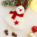 Miniatyrbild 2 av 3: Dekorationer, Julgransängel Älg Snögubbe Jultomte Prydnader Söta Dockor Hänge Dörr Vägg Hängande Present 2st-vit