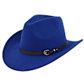 Miniatyrbillede 2 af 5: Europæisk og amerikansk retro imitation fåreskind hat cowboy hat filt hat uld hat national vind hat retro jazz hat