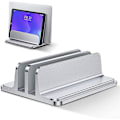 Miniatyrbild 1 av 5: Skrivbordsorganisatör Dubbelt Vertikalt Laptopställ, Justerbart Aluminium Laptopställ För Notebook