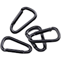 Miniatyrbillede 6 af 6: 4 stk. Heavy Duty Spring Snap Hook Lille Bjergbestigning Spænde D-ringe Klips Hæklet Klatring Karabiner Nøglering Klips Aluminium Legering Klatring (66x35mm)