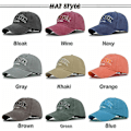 Miniatyrbild 3 av 5: Ny tvättad bomulls keps New York broderad basebollkeps keps solhatt broderad baseboll solskydd hatt