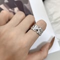 Miniatyrbillede 4 af 5: 3 stk. Ringe med kubisk zirkonia, titaniumstål, enkel og elegant