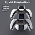 Miniatyrbild 4 av 5: 1 Set Joystick Laddningsstativ Med Ambient Blått Ljus Höghastighets Dubbelsits Trådlös Controller Typ-c Laddningsdockningsstation För Ps5 - Snngv