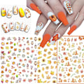 Miniatyrbild 1 av 5: Höstnageldekaler för nagelkonst Lönnlöv Nagelkonst Dekaler Dekaler Thanksgiving Nagelkonst Tillbehör 9 st Lönnlöv Pumpa Solros Höst Nagelkonst D
