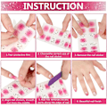 Miniatyrbild 3 av 5: 16 Ark Glitter Nagelomslag Nagellack Dekaler Självhäftande Nagelkonst Dekaler Remsor i Solida Färger med 2 Stycken Nagelfil för Kvinnor Flickor DIY Man
