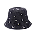 Miniatyrbild 5 av 5: Populär liten prästkrage broderad bomull sommar jeans hink hatt keps för herr vår fiskare hatt utomhus resor solskydd gåva（medium bule）