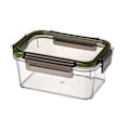 Miniatyrbild 1 av 5: Förseglad matbehållare med lock BPA-fri läcksäker stapelbar design transparent förvaringslåda matförseglingsburk（S）