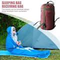 Miniatyrbild 3 av 4: 4 säsonger sovsäck vattentät utomhus camping vandring kuvert enkel dragkedja väska（Vinröd）