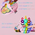 Miniatyrbild 3 av 5: Pop Purse Fidget Toys Crossbody Handväska för Flickor, Push Bubble Sensory Axelväska, Fidget Pop Bubble Axelväska Silikon Push Bubble Väska Lindra S
