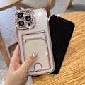 Miniatyrbild 3 av 5: Pläterad Plånboksfodral för iPhone 14 Pro Max, Bling Glitter Diamant Kortinnehavare Kameraskydd Lyxigt Fodral + 2*, Kortfack Elegant