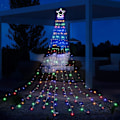 Miniatyrbilde 6 av 6: Julepynt Utendørs Stjernelys, 317 LED 10ft X 9 Vannfall 8 Lysmoduser for Hage Hage Feriedekor (Flerfarget, Fjernkontroll)