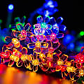 Miniatyrbilde 3 av 3: 1 sett USB fargerike blomsterlys med fjernkontroll, 8 moduser utendørs 6m 40 LED fe lys dekorasjon for hage gård juletre, plen, fest