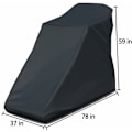 Pikkukuva 2 / 5: Taittumaton juoksumattosuoja, juoksumaton suojus narulla sisä- ja ulkokäyttöön (musta, 78 x 37 x 59)