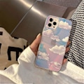 Miniatyrbild 5 av 5: iPhone 12 Pro Max Skal 6,7 Tum, Kvinna Klar Färgglad Moln Estetisk Färg Himmel Söt Slank Mjuk TPU Stötsäker Bumper Skyddande Omslag Design Flickor