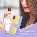 Miniatyrbild 3 av 5: Gult Hjärta Kattfodral för iPhone Xs Max Cartoon Rolig Kawaii Söt Silikonfodral Fidget Unik Design Estetisk för Flickor Pojkar Barn Fodral (för iPhone X