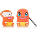 Miniatyrbild 1 av 5: Silikon Cartoon Airpods Laddningsfodral med Nyckelring, 3D Animationskaraktärsdesign Söta AirPods Skyddande Fodral Tillbehör Kompatibel med AirPod