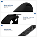 Miniatyrbild 5 av 5: Silikongreppskydd för Meta/Oculus Quest 2 Tillbehör, Skydd med Knogremmar (svart, 1 par)