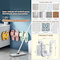 Miniatyrbild 2 av 5: 3-pack badtoffelställ, multifunktionellt skoställ, väggmonterat utan borrning, självhäftande hopfällbart skoställ - 3-pack vitt