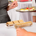 Miniatyrbild 4 av 5: Klar akryl kakbricka modern design BAP-fri rund rektangulär aptitretare serveringsbricka för bröd frukt（A）