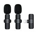Miniatyrbild 1 av 4: Lavaliermikrofon för iOS/Android, Mini-mikrofon Plug & Play, Lavaliermikrofon Trådlös för YouTube/Facebook Live Stream, TikTok Vlog, (2-pack)