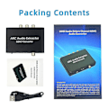 Miniatyrbilde 2 av 5: 2024 T 2024 T 192kHz Arc Audio Adapter - HD Audio Extractor Digital til Analog Audio Converter DAC SPDIF Koaksial RCA 3.5mm Jack Output
