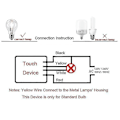 Miniatyrbild 3 av 3: 3-vägs skrivbordslampa delar touch control sensor lampa switch dimmer för glödlampor