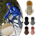 Miniatyrbild 5 av 5: Sherpa Huva Skidmask Vinter Balaclava Kallt Väder Vindtät Justerbar Varm Huva Skydd Hatt Mössa Halsduk-grå