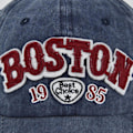 Miniatyrbillede 2 af 5: Boston Retro Tredimensionelt Broderi Baseball Cap 3d Appliqu Broderi Cap Vasket Og Lavet Gammel Solskygge