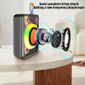 Miniatyrbild 5 av 5: Bluetooth Audio Utomhushögtalare Trådlös Mini Subwoofer Bländande Bärbar Liten Högtalare Ökande Stereoljud Färgglada RGB-lampor