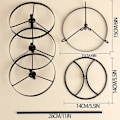 Miniatyrbilde 2 av 5: Ørepyntstativ Organizer 360° Rotasjon Ørepynt Oppbevaring Metall Smykkeholder Smykke Organizer 4 Lag Ørepynt Display Stativ