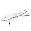 Miniatyrbillede 1 af 5: Ultralette titaniumrammefri læsebriller unisex +1,0~+3,5 dioptrier kompakt