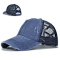 Miniatyrbillede 5 af 5: Stretch Cross Ponytail Hat Ripped Ponytail Hat Washed Cross Ponytail Mesh Hat Dame Fletning Hat