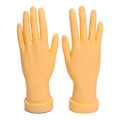 Miniatyrbild 1 av 5: Flexibel träningshandmodell för övning, nagelsalong träningshandmodell kan sätta in nagelbitar för att bära handskar armband ring display undervisning (gul)(2p