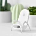 Miniatyrbillede 2 af 2: Stolforstærker Trådløs Oplader Android Telefonholder - Snngv（hvid）