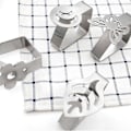 Miniatyrbillede 5 af 5: 4 stk. rustfrit stål dug clips til borddug