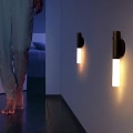 Miniatyrbillede 4 af 5: GHYT USB-opladning Smart Body Sensor Natlys, Bevægelsessensor Natlys, Gangvæg Induktion Lampe Soveværelse Gang Trappe Garderobe (Sort Valnød