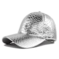 Miniatyrbillede 5 af 5: Imiteret krokodillelæder baseball cap europæisk og amerikansk baseball cap husholdningslæder par hat buet skygge hat solskærm kasket lys boa
